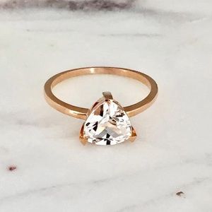 Pinkie Ring Size 2.5, 14K Yellow Gold & Sapphire